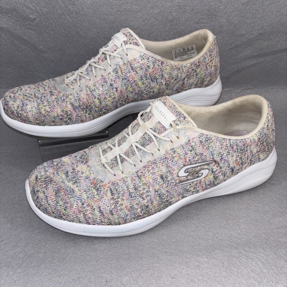 Skechers  Mystic Glow Multicolor Memory Foam Slip On Womens Walking Shoes Size 9